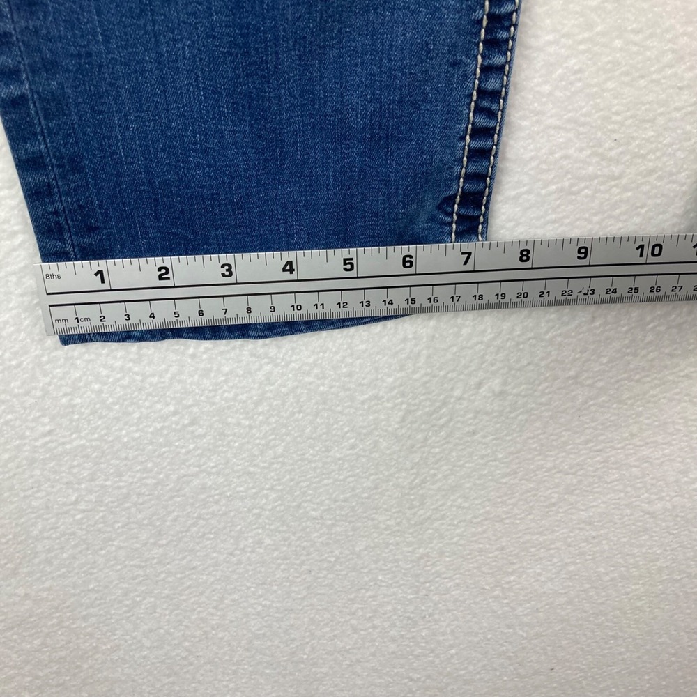 Buckle BKE Denim Harper Mid Rise Dark Wash Size 31 Embroidered  Blue Jeans - Picture 7 of 14